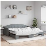 vidaXL Dnevni krevet na razvlačenje svjetlosivi 100x200 cm od tkanine | shoptok.hr