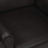  Zaobljena fotelja od prave kože crna | shoptok.hr