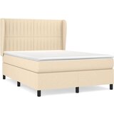  Box spring postelja z vzmetnico krem 140x200 cm blago, (20894149) | Shoptok.si