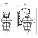  Redo 9648 - Spoljašnja zidna lampa YORK 1xE27/70W/230V IP44 braon | Eponuda.com