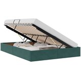  Otomanski krevet s pohranom Tamnozelena 140 x 190 cm Baršun | shoptok.hr
