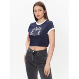 Tommy Jeans Majica Homegrown DW0DW15478 Mornarsko modra Cropped Fit | Shoptok.si