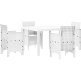  Vrtni set za objed 5 pcs Bijelo Polipropilen | shoptok.hr