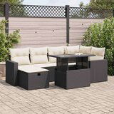 vidaXL 7-dijelni set vrtnih sofa od poliratana s jastucima crni | shoptok.hr