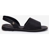 EVENTO Women's Sandals On Flat Heel Eco Leather Black Dereka | shoptok.hr