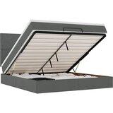 Maison Chic Otomanska Posteljni okvir - Dvoposteljna postelja - Zakonska postelja z vzmetnico&LEDs temno siva 180x200cm blago-J440, (21775919) | Shoptok.si