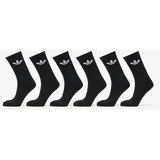 Trefoil Crew Sock Cushion 6-Pack Black L