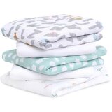 Aden+Anais essentials 5 dijelni komplet tetra pelena 60x60 alphabet animals | shoptok.hr