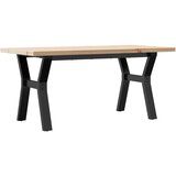  Stolić za kavu Y-oblika 100x50x45,5 cm od borovine i čelik | shoptok.hr