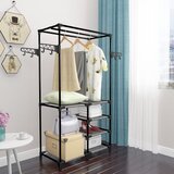  Stalak za odjeću od čelika i netkane tkanine 87x44x158 cm crni | shoptok.hr