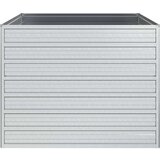 vidaXL Povišena vrtna gredica 100x100x77 cm pocinčani čelik srebrna | shoptok.hr