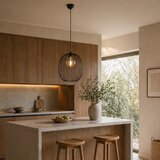  Luster na sajli DESTELLO 1xE27/15W/230V prečnik 32 cm crna | Eponuda.com