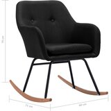  Stolica za ljuljanje od tkanine crna | shoptok.hr