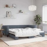  Izvlečna dnevna postelja temno siva 100x200 cm žamet, (20929606) | Shoptok.si