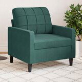 The Living Store Fotelj temno zelen 60 cm žamet - Enosed, (21494890) | Shoptok.si