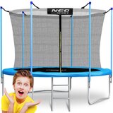 Janshop Vrtni trampolin 8ft/252cm z notranjo mrežo in neo-športno lestvico, (21208925) Cene