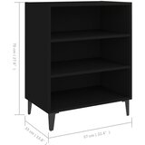  Komoda crna 57 x 35 x 70 cm od konstruiranog drva | Eponuda.com