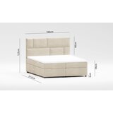Ropez Bež boxspring krevet s prostorom za odlaganje 160x200 cm Lola – | shoptok.hr