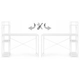 ModernHome uredski stol 120 × 60 cm s policom i 3 police – bijeli | shoptok.hr