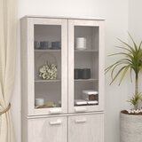 Furnova Zgornja omarica HAMAR bela 85x35x100 cm trdna borovina, (21949698) | Shoptok.si