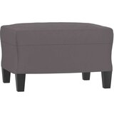  Fotelj s stolčkom za noge siv 60 cm umetno usnje | Shoptok.si
