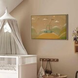  Slika - Dreamy Traveler - A Cheerful Giraffe Driving a Car on a Sunny Day 60x40 U prirodnom drvenom okviru | shoptok.hr