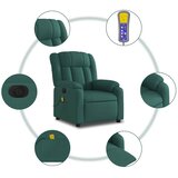  Električni masažni naslonjač od tkanine tamnozeleni | shoptok.hr