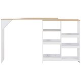  Barski stol s pomičnom policom bijeli 138 x 39 x 110 cm | shoptok.hr