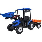  Dječji traktor na akumulator MEGA D68 s prikolicom, plavi Slike