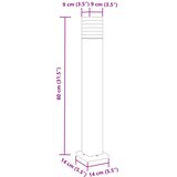  Vanjska podna svjetiljka crna 80 cm aluminijska | Eponuda.com