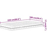  Madrac od pjene bijeli 100 x 220 cm tvrdoća H2 H3 | shoptok.hr