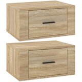  Zidni noćni ormarići 2 kom boja hrasta sonome 50x36x25 cm | shoptok.hr