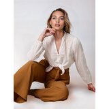 Sinsay Pamučna košulja s rupičastim vezom | shoptok.hr