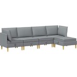  Set namještaja za dnevni boravak 5 pcs Svjetlosiva Tkanina | shoptok.hr
