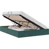  Ottomanska Okvir za krevet s pohranom s pohranom Baršun - Tamnozelena 140 x 190 cm | shoptok.hr