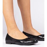 D/CEO marka niezdefiniowana Black glitter ballet flats with bow Vellas Cene