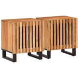 vidaXL Nočna omarica 2 kosa 40x33x46 cm trden akacijev les | Shoptok.si