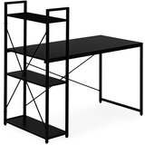 ModernHome uredski stol 120 × 60 cm s policom i 3 police – crni | shoptok.hr