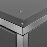  Lopa za 4 smetnjake 276,5x77,5x115,5 cm nerjaveče jeklo, (20753227) | Shoptok.si
