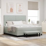  Krevet s opruga kutije Svjetlosiva 200 x 180 cm Baršun | shoptok.hr