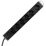 produžni kabal sa zaštitom, 6 utičnica, 1.5mm2, 3m, 14853/NVT6K-3/BK