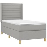  box spring s madracem LED svjetlosivi 80x200 cm tkanina | shoptok.hr