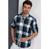 Dewberry G662 MEN'S SHIRT-NAVY-GREEN-GREEN Cene
