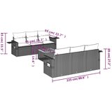  7-dijelni set vrtnih sofa sivi od poliratana | shoptok.hr