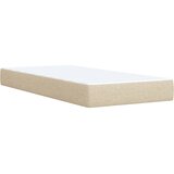  Krevet s oprugama i madracem krem 90 x 190 cm od tkanine | shoptok.hr