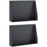  Zid za zadržavanje 2 kom. 60 x 12 x 30 cm Čelik Antracit | shoptok.hr
