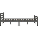  Posteljni okvir siv iz trdnega lesa 160x200 cm, (20778111) | Shoptok.si