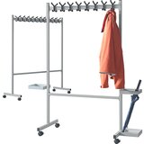 eurokraft basic Pomično garderobno stojalo, VxG 1700 x 550 mm, 2 x 14 kljukic | Shoptok.si