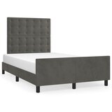 vidaXL Posteljni okvir z vzglavjem temno siv 120x190 cm žamet Cene