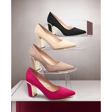 Resti Beige women's eco suede post pumps Afrogosa | shoptok.hr